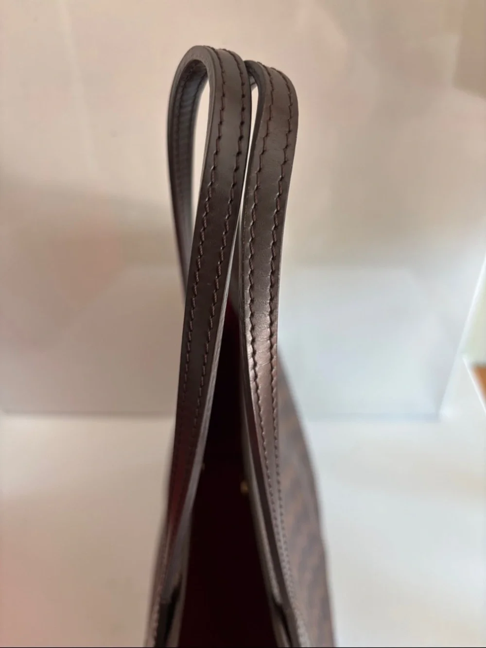 Louis Vuitton Brown Checkered Canvas Tote - Picture 6 of 16